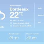 La météo à Bordeaux du lundi 5 octobre 2026